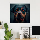 Rottweiler Poster (Thuiskantoor)