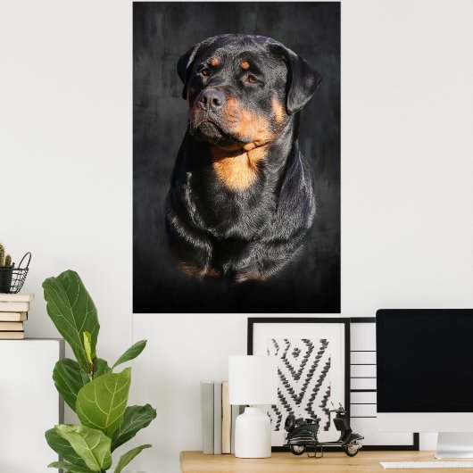 Rottweiler Poster (Thuiskantoor)
