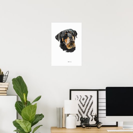 Rottweiler Poster (Thuiskantoor)
