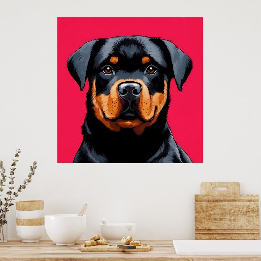 Rottweiler Poster (Keuken)