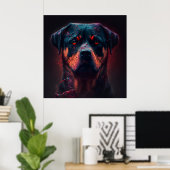 Rottweiler Poster (Thuiskantoor)
