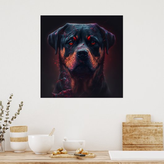 Rottweiler Poster (Keuken)