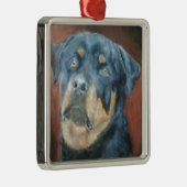 Rottweiler - Premium kerstversiering Metalen Ornament (Rechts)