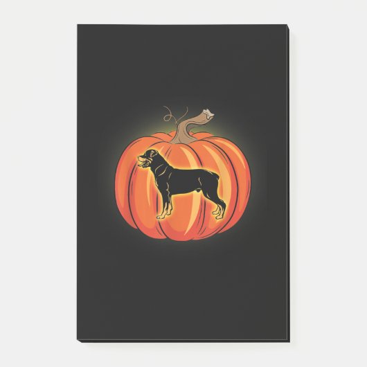 Rottweiler Pumpkin Halloween Costume Hondenliefheb Post-it® Notes (Voorkant)