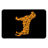 rottweiler pumpkin shape funny scareen halloween magneet (Horizontaal)