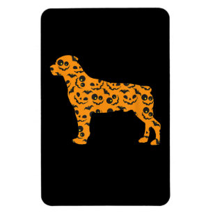 rottweiler pumpkin shape funny scareen halloween magneet
