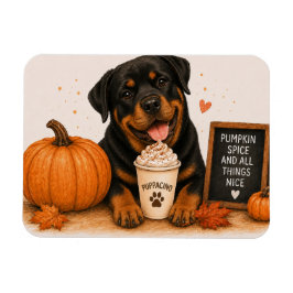 Rottweiler Pumpkin Spice Magneet