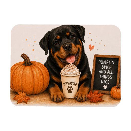 Rottweiler Pumpkin Spice Magneet (Horizontaal)