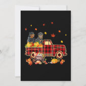 Rottweiler Pumpkin Truck Herfst Leaf Thanksgiving Aankondiging (Voorkant)