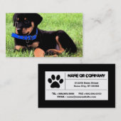 rottweiler pup visitekaartje (Voorkant / Achterkant)
