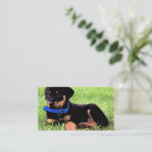 rottweiler pup visitekaartje (Staand voorkant)