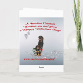 Rottweiler Puppies Be My Valentine Greeting Feestdagen Kaart (Achterkant)