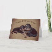Rottweiler Puppies Gepersonaliseerde Kaart van de  (Voorkant)