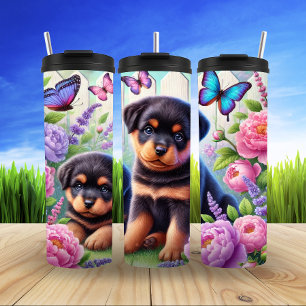 Rottweiler Puppies in bloei Thermosbeker
