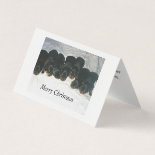 Rottweiler-puppies kerstkaart kaart