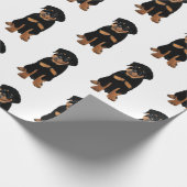 Rottweiler Puppy Cadeaupapier (Hoek)