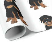 Rottweiler Puppy Cadeaupapier (Rol Hoek)