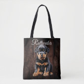 Rottweiler Puppy Canvas tas (Voorkant)