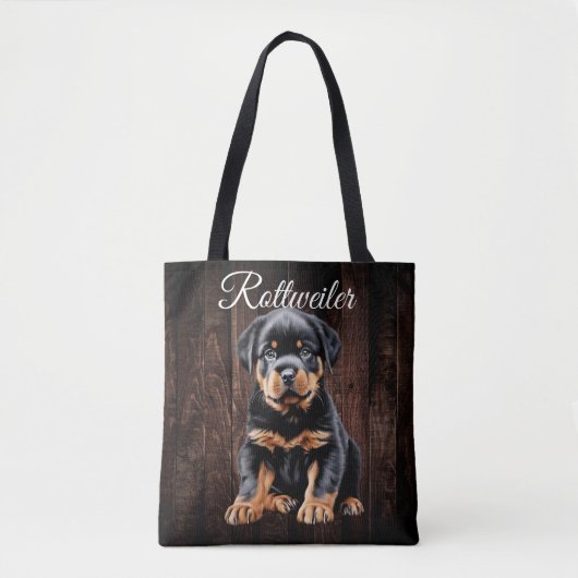 Rottweiler Puppy Canvas tas (Voorkant)