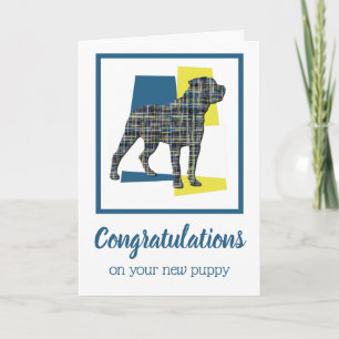 Rottweiler Puppy Dog feliciteert Wenskaart Kaart