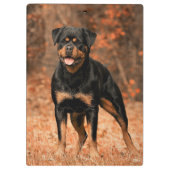 Rottweiler Puppy Dog Klembord (Achterkant)