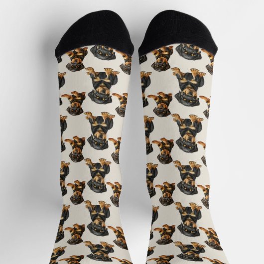 Rottweiler Puppy Dog Pattern Sokken (Top)