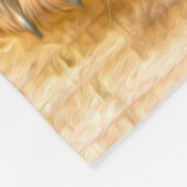 Rottweiler Puppy Dog Water Kleur Olieverf Kunst Fleece Deken (Hoek)