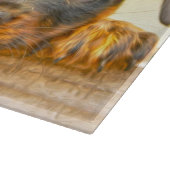 Rottweiler Puppy Dog Water Kleur Olieverf Kunst Snijplank (Hoek)