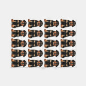 Rottweiler puppy Fleece deken (Voorkant (Horizontaal))