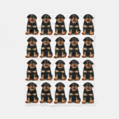 Rottweiler puppy Fleece deken (Voorkant)