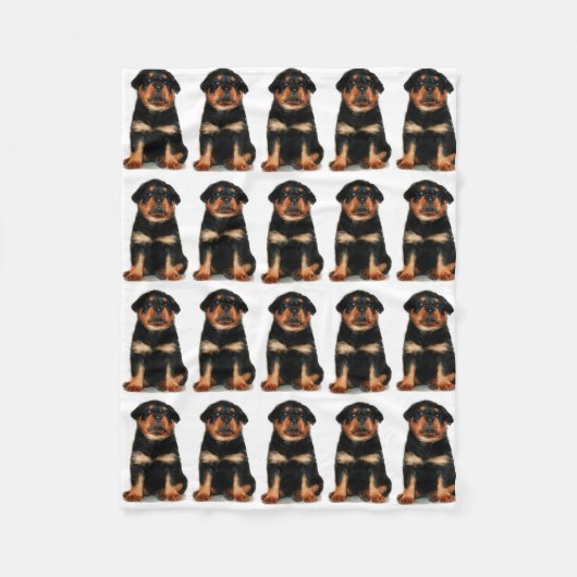Rottweiler puppy Fleece deken (Voorkant)