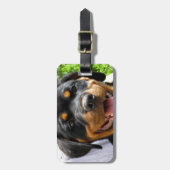 Rottweiler puppy gezicht Hond Schattige Bagagelabel (Voorkant verticaal)