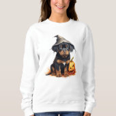 Rottweiler Puppy Halloween Sweatshirt (Voorkant)