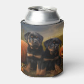 Rottweiler Puppy Herfst Delight Pompoen Blikjeskoeler (Blikje Voorkant)
