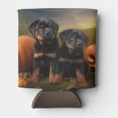 Rottweiler Puppy Herfst Delight Pompoen Blikjeskoeler (Voorkant)