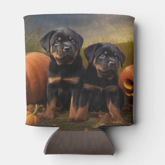 Rottweiler Puppy Herfst Delight Pompoen Blikjeskoeler (Achterkant)