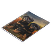 Rottweiler Puppy Herfst Delight Pompoen Notitieboek (Linkerzijde)