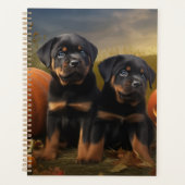 Rottweiler Puppy Herfst Plezier Pompoen Planner (Voorkant)