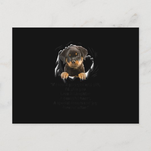 Rottweiler Puppy If I Could Give You Any Funny Gif Aankondigingskaart (Voorkant)