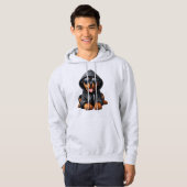 Rottweiler Puppy in Hooded Sweatshirt (Voorkant volledig)