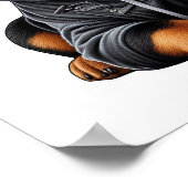 Rottweiler Puppy in Hooded Sweatshirt Poster (Hoek)