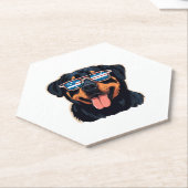 Rottweiler Puppy Kartonnen Onderzetters (Schuin)