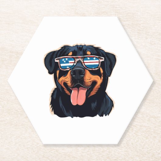 Rottweiler Puppy Kartonnen Onderzetters (Voorkant)