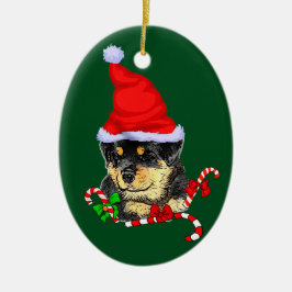 Rottweiler Puppy Kerst Keramisch Ornament