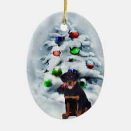 Rottweiler Puppy kerstcadeaus Ornamenten