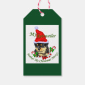 Rottweiler Puppy kerstcadeautjes Cadeaulabel (Achterkant)