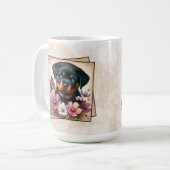 Rottweiler Puppy Koffiemok (Voorkant links)
