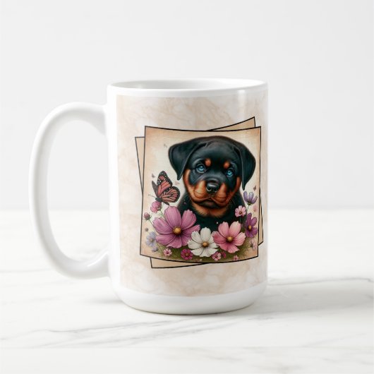 Rottweiler Puppy Koffiemok (Links)