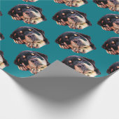 Rottweiler Puppy Love Rott Dog Canine German Breed Cadeaupapier (Hoek)