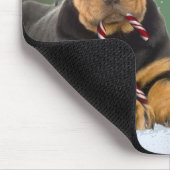 Rottweiler Puppy Santa Paws Mousepad Muismat (Hoek)